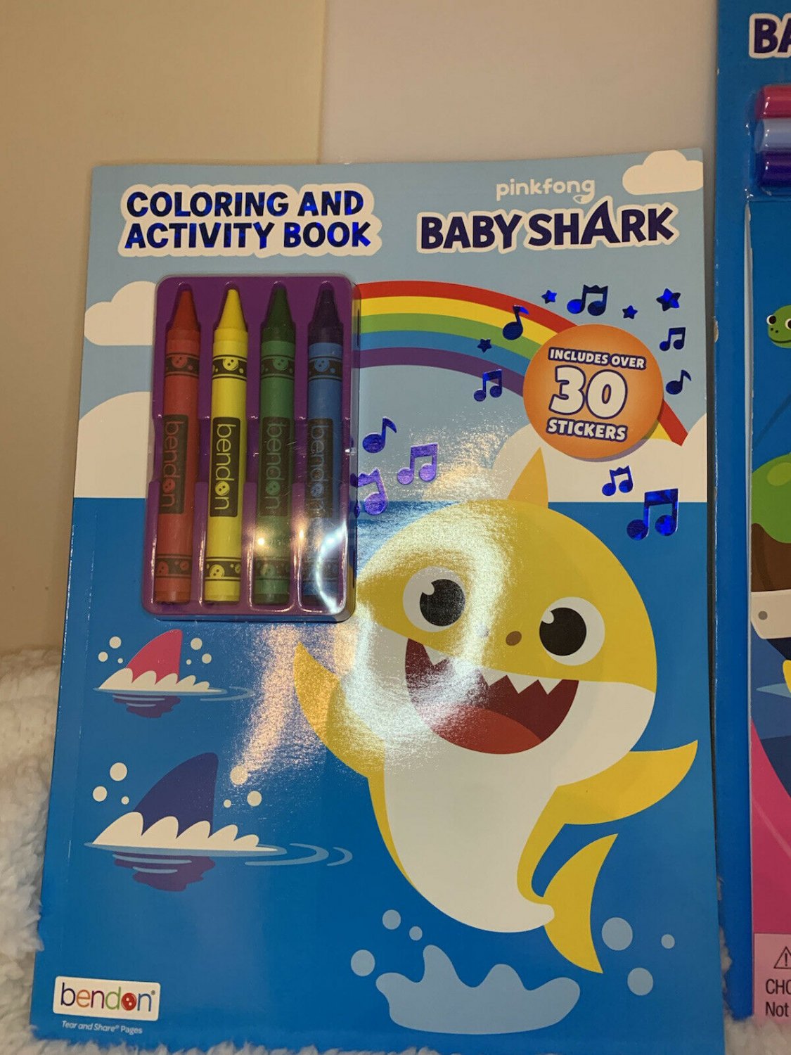 Pinkfong Baby Shark Coloring & Activity Book With Crayon Over 30 Stickers