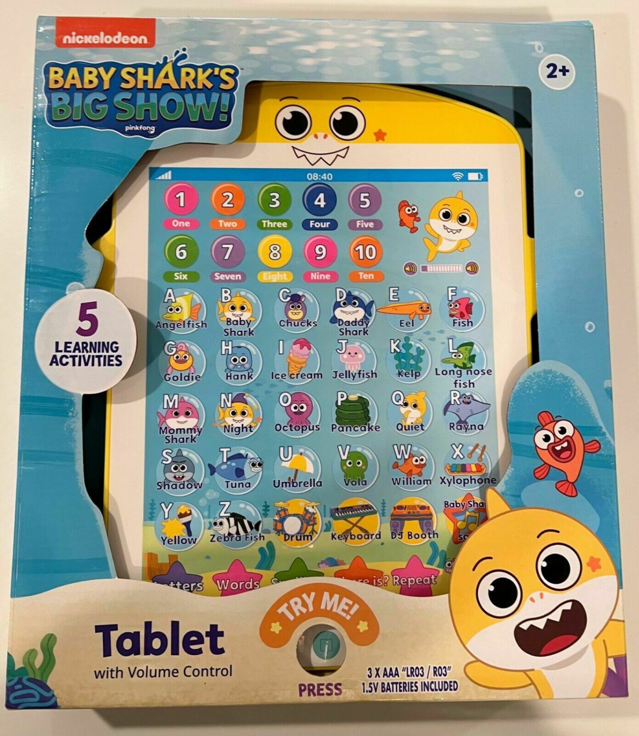 Nickelodeon Pinkfong Baby Shark Tablet Learn ABC's and 123's ...