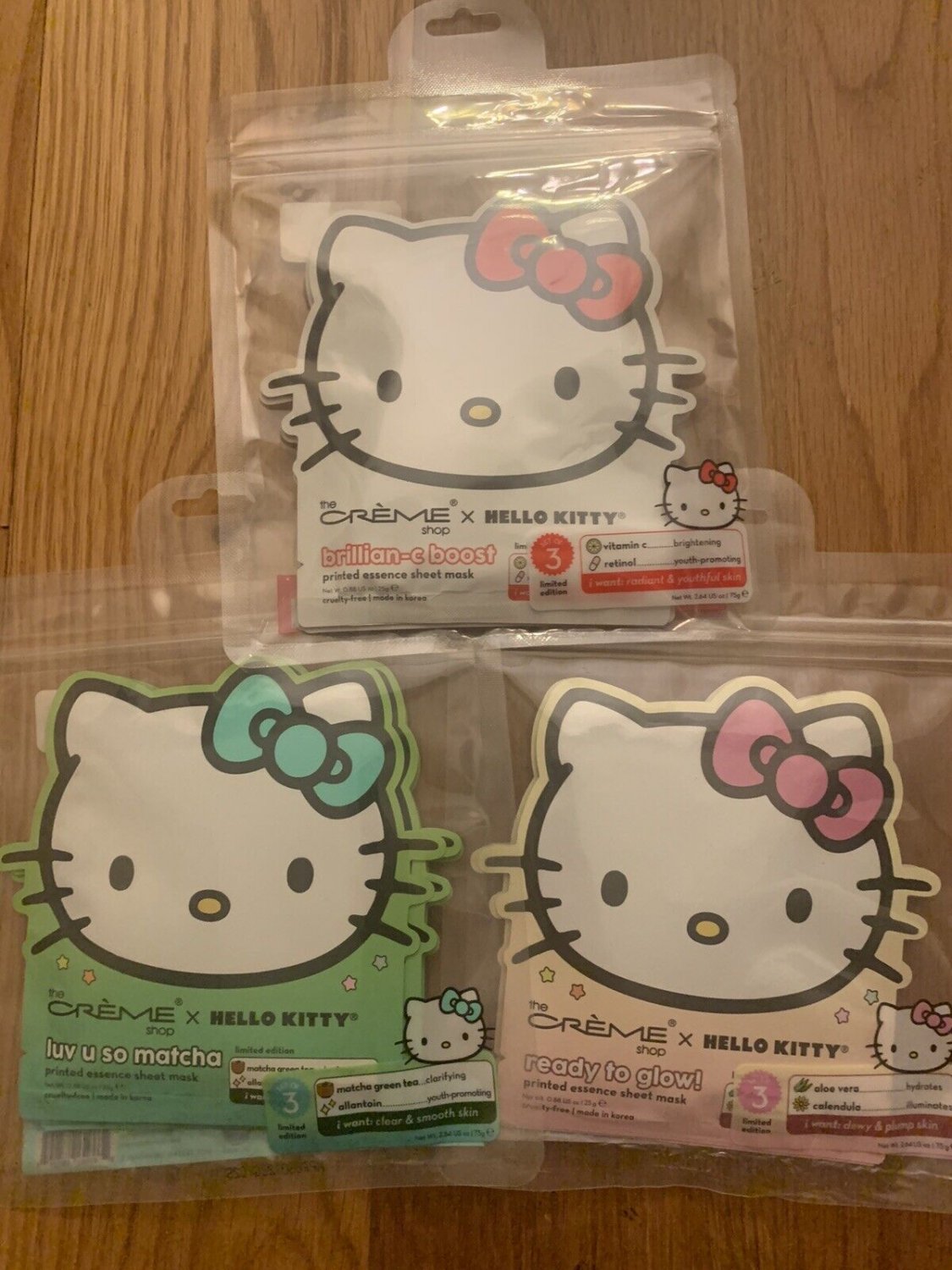 The Creme Shop x Sanrio Sheet Mask Mix Hello Kitty Limited Edition 3 Sheets