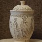 Handmade Gift Souvenir Big Bowl Natural Wood Ancient Egypt Exclusive Pyrography