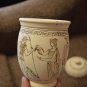 Handmade Gift Souvenir Big Bowl Natural Wood Ancient Egypt Exclusive Pyrography