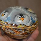 Handmade Gift Souvenir Box made of natural wood Nest with chicks Exclusive
