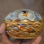 Handmade Gift Souvenir Box made of natural wood Nest with chicks Exclusive