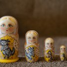 Children's toy Gift Souvenir Matryoshka Handmade Russian National Art Exclusive
