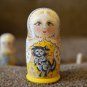 Children's toy Gift Souvenir Matryoshka Handmade Russian National Art Exclusive