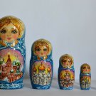 Gift Souvenir Matryoshka 5 in 1 Exclusive Russian National Art Handmade