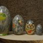 Handmade. Gift. A souvenir. The author's egg is a family of hedgehogs. Exclusive