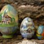 Gift Classic Russian Souvenir Author's Easter Landscape Egg Handmade Exclusive
