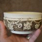 Handmade Gift Souvenir Bowl Natural Wood The grapevine Exclusive Pyrography