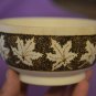 Handmade Gift Souvenir Bowl Natural Wood Maple leaves Exclusive Pyrography