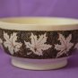 Handmade Gift Souvenir Bowl Natural Wood Maple leaves Exclusive Pyrography