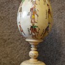 Handmade Gift Russian Souvenir Author's Egg Gods of Egypt Exclusive Pyrography
