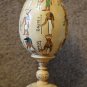 Handmade Gift Russian Souvenir Author's Egg Gods of Egypt Exclusive Pyrography