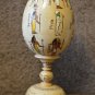 Handmade Gift Russian Souvenir Author's Egg Gods of Egypt Exclusive Pyrography