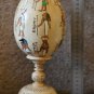 Handmade Gift Russian Souvenir Author's Egg Gods of Egypt Exclusive Pyrography