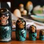 Handmade Souvenir Gift Author's Matryoshka 5 in 1 Halloween Exclusive Gothic