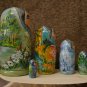 Gift Souvenir Matryoshka 5 in 1 Exclusive Russian National Art Seasons Handmade