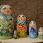 Gift Souvenir Matryoshka 5 in 1 Exclusive Russian National Art Seasons Handmade
