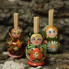 Handmade Gift Russian Souvenir Case for Toothpicks Matreshka Russian folk art