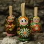 Handmade Gift Russian Souvenir Case for Toothpicks Matreshka Russian folk art