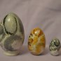 Handmade Gift Souvenir Matryoshka 3 in 1 Exclusive Russian National Art Rabbits