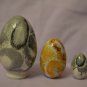 Handmade Gift Souvenir Matryoshka 3 in 1 Exclusive Russian National Art Rabbits