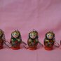 Handmade Russian Matryoshka Gift Souvenir Keychain For the whole family Khokhlom