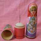 Needle Case Handmade Gift Russian souvenir Big Matryoshka-needler Made in Russia