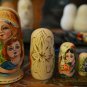 Handmade Gift Souvenir Author's Russian Matryoshka 5 in 1 Pyrography