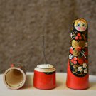 Handmade Gift Russian souvenir For sewing Matryoshka-needler Khokhloma Painting