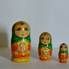 Russian Matryoshka Handmade Gift Souvenir Author's Matryoshka 3 in 1 Easter