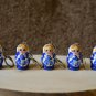 Handmade Russian Matryoshka Gift Souvenir Keychain For the whole family Gzhel