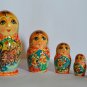 Gift Souvenir Author's matryoshka 5 in 1 Russian traditions Exclusive Handmade
