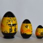 Souvenir Gift Egg in Japanese style Exclusive Author's Handmade Landscape Sakura