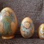 Author's hand-painted Souvenir Top Gift Easter egg Angels Exclusive Pyrography