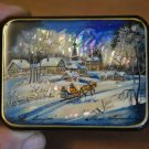 Jewelry box Souvenir Unique gift Author's hand-painted by mother of pearl Fedosk