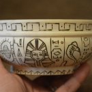 Handmade Good Gift Souvenir Bowl Natural Wood Ancient Egypt Exclusive Pyrography