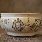 Handmade Top Gift Souvenir Bowl Natural Wood Ancient Egypt Exclusive Pyrography