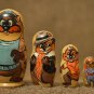 Children's toy Russian Matryoshka 4' Chip & Dale Author's hand-painted Exclusive
