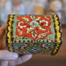 Jewelry box of natural wood Severodvinsk author's hand-painted Russian folk art