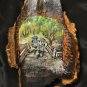 Landscape on birch bark Gift Souvenir Author's work Hand-painted Exclusive