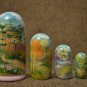 Matryoshka 7' Souvenir Seasons Author's hand-painted Exclusive Russian folk art