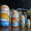 Russian Matryoshka Souvenir Author's painted Pyrography Children's toy Exclusive