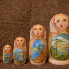 Russian Matryoshka 6' Cool gift Souvenir Author's hand-painted Acrylic Exclusive