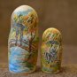 Russian Matryoshka 6' Cool gift Souvenir Author's hand-painted Acrylic Exclusive