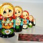 Children's toy Matryoshka 4 in Handmade Russian National Art Gift Made in Russia