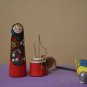 Handmade Gift Russian souvenir Matryoshka-needler Eco-friendly materials