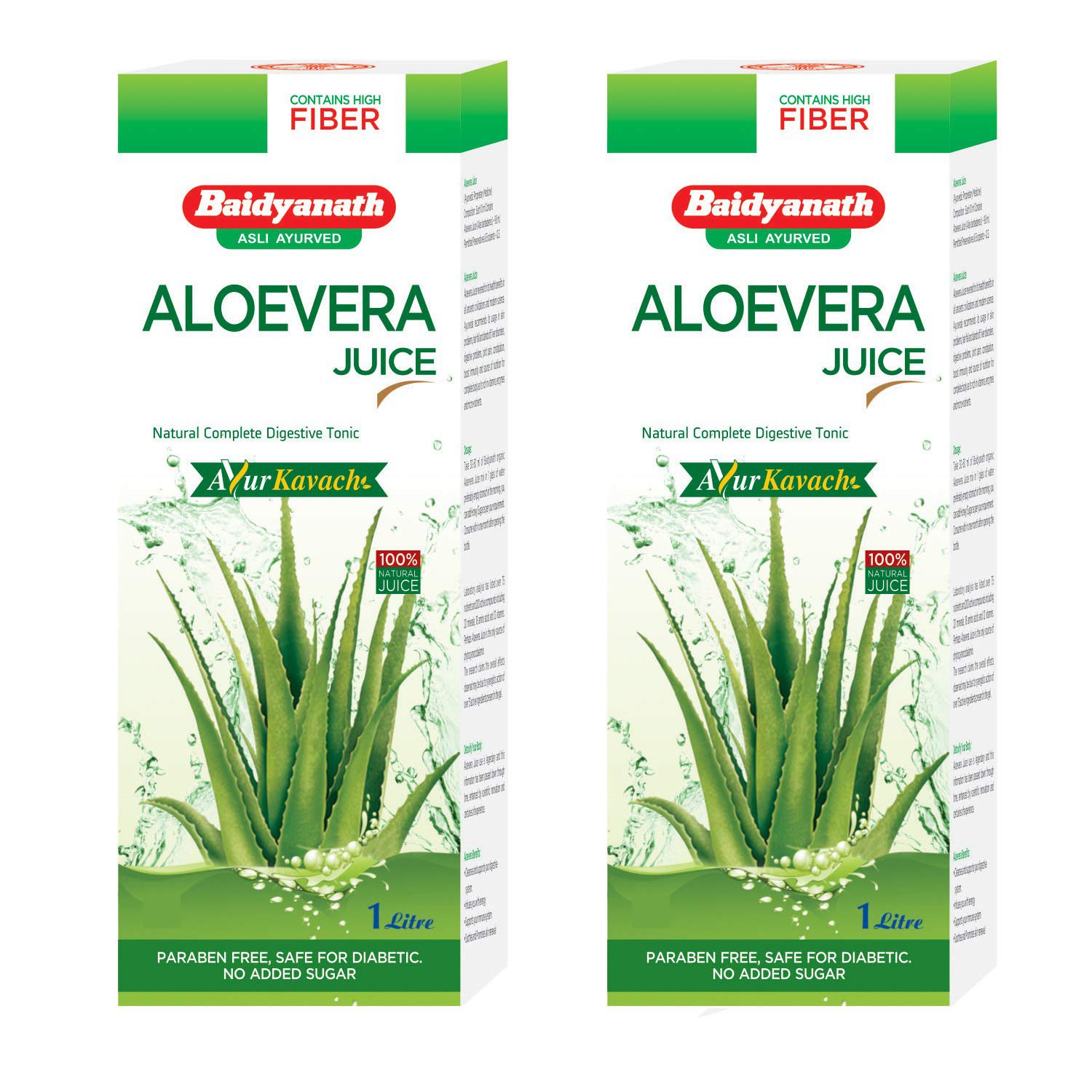 Baidyanath Organic Aloe Vera Juice 1L (Pack of 2)
