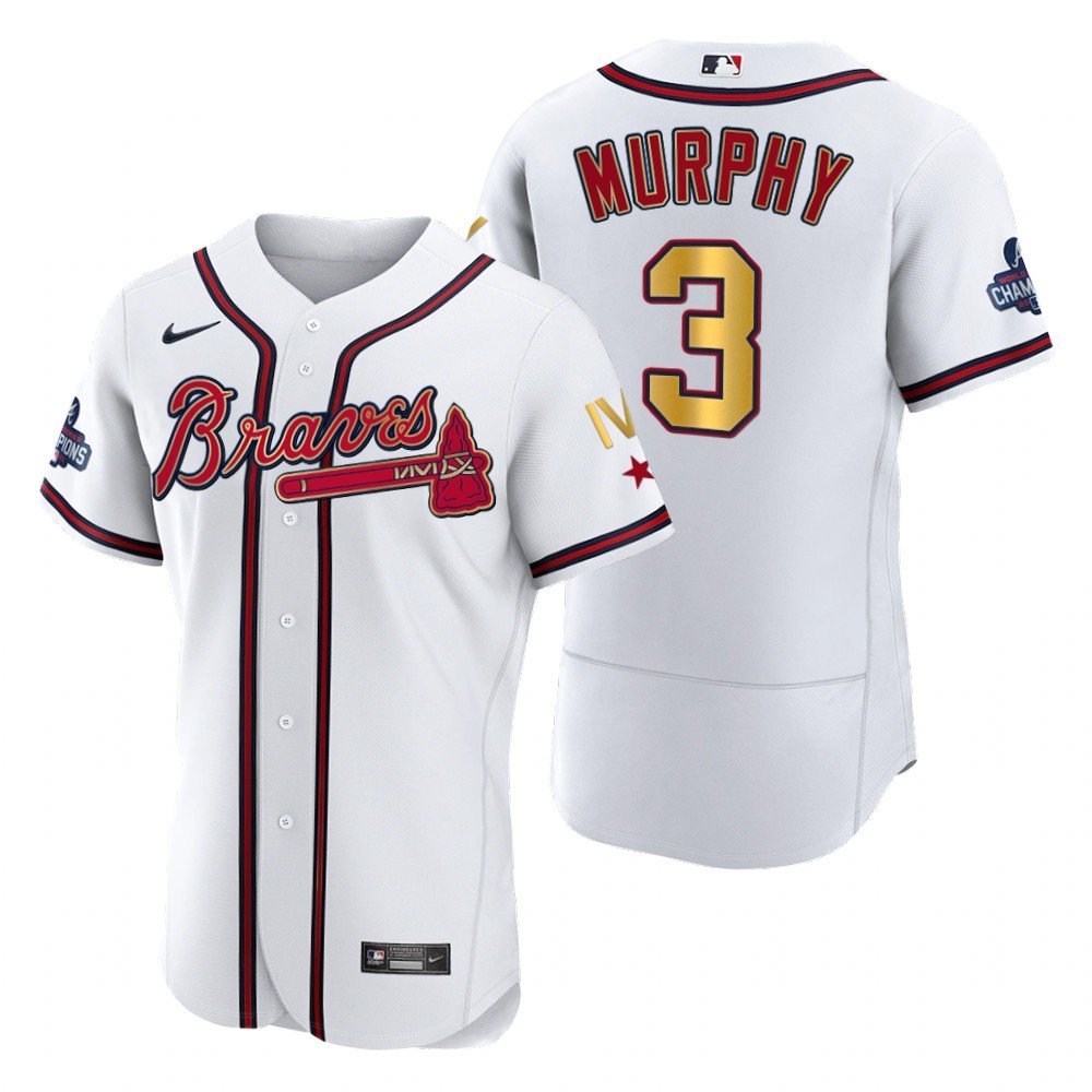 Men's Dale Murphy Atlanta Braves 2022 White Gold Program 4Time World