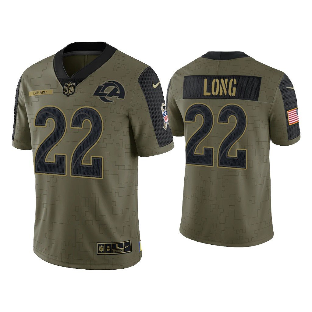 Men�s David Long Rams 2021 Salute To Service Limited Men�s David Long Rams 2021 Salute To Service Limited